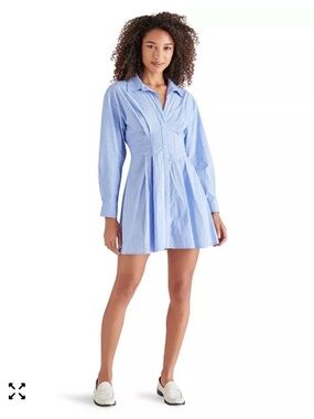 Steve Madden Aria Striped Corset Mini Dress Sz M